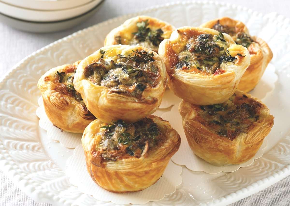 Antipasto mushroom tarts