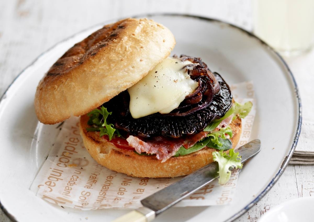 Aussie mushroom hamburger